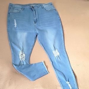 Women's Distressed Jeans Size 3XL